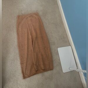 Free People Cozy Brown Midi Skirt